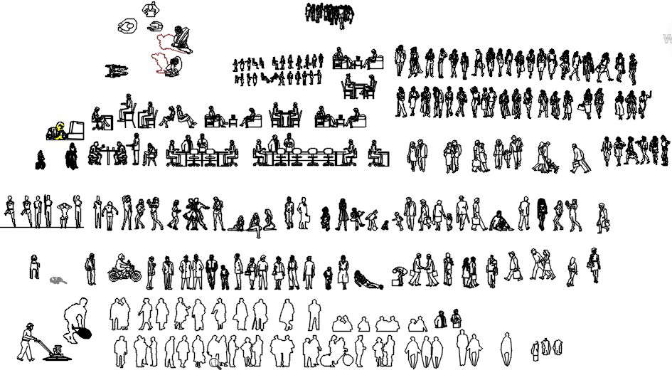 People cad blocks