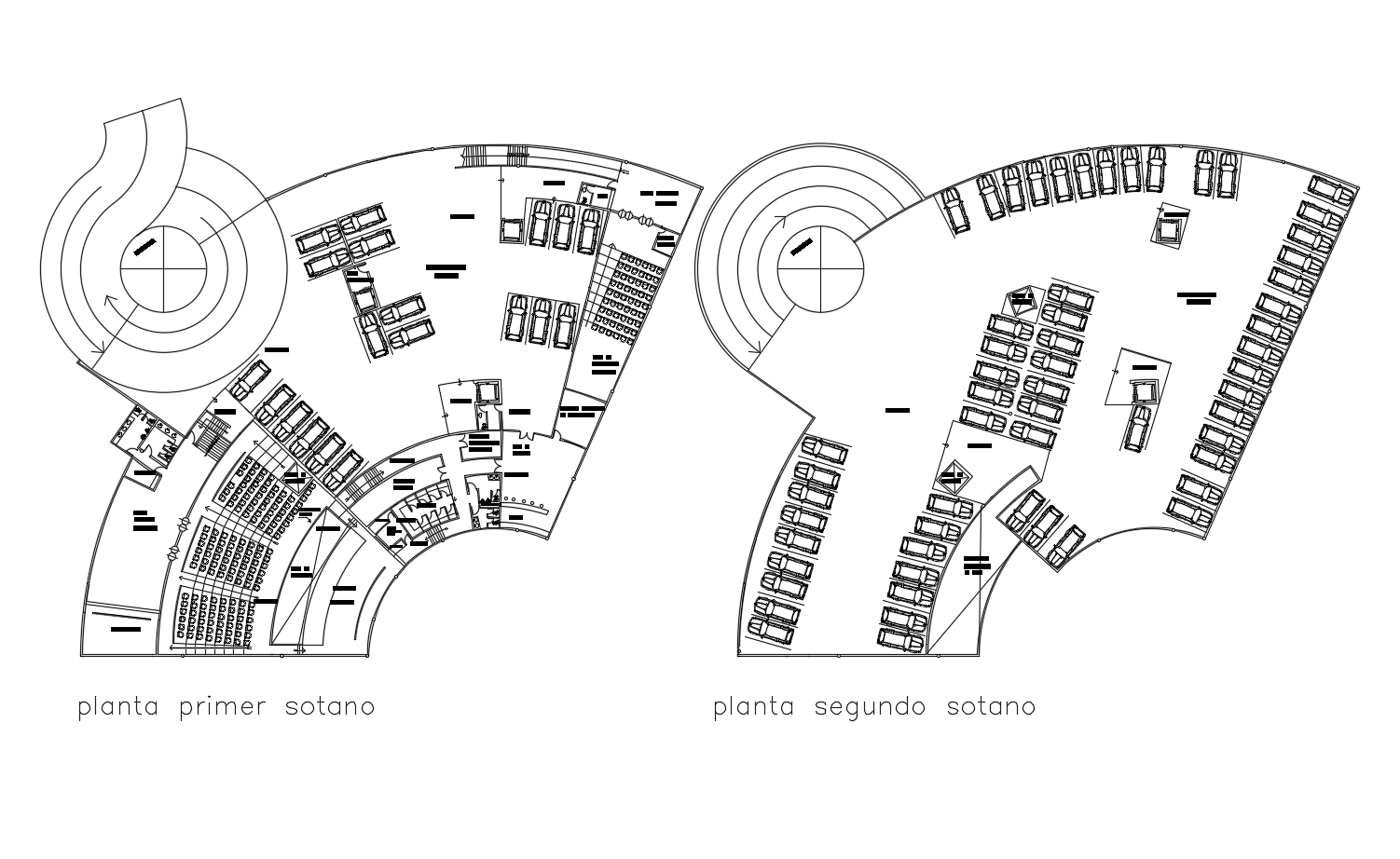 Performing arts center layout in dwg file