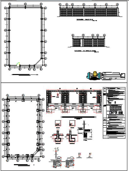 Perimeter fence plan view.