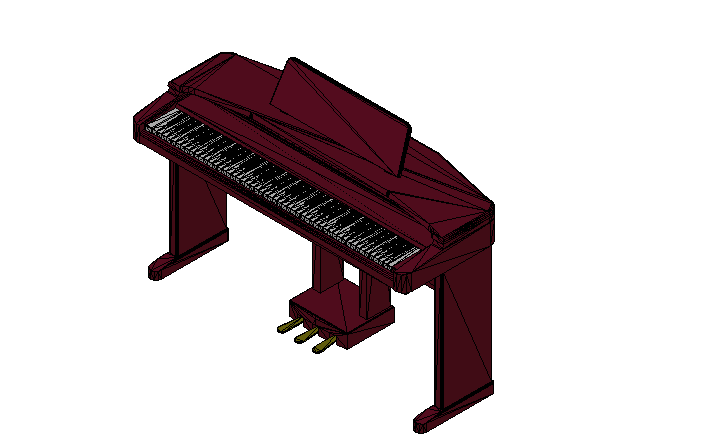 Piano musical  instrument 3d 