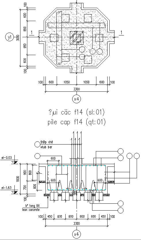 Pile Cap working drawings.