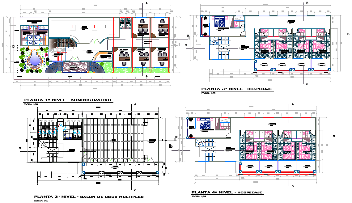 Piles and footings plan detail dwg file