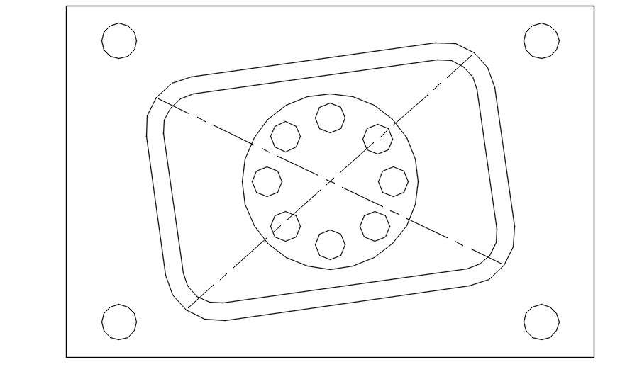 Pipe holder details in AutoCAD, dwg file.