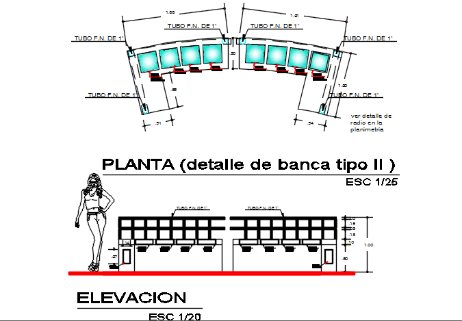 Plan and Elevation plan detail dwg file