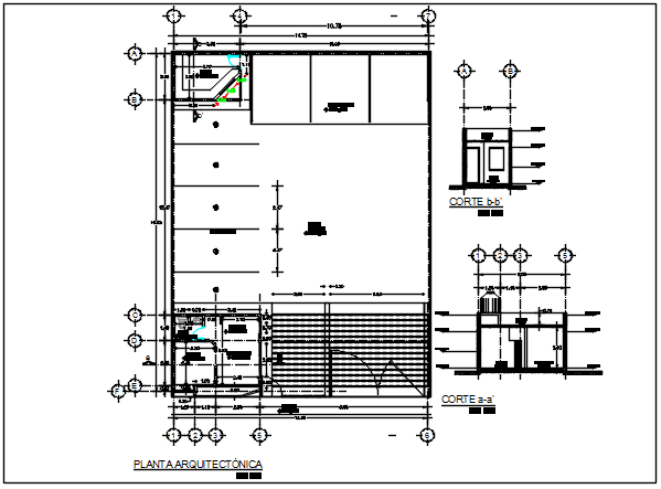 Plan and elevation detail dwg file