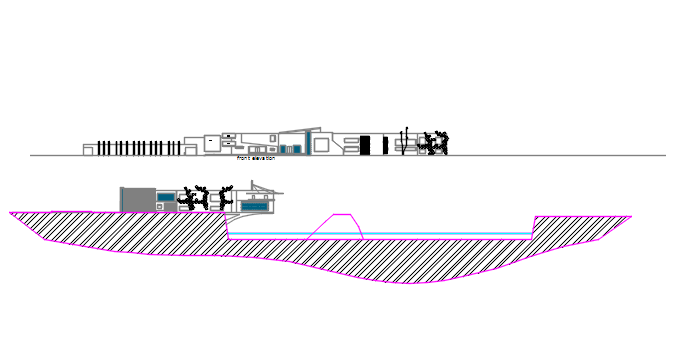 Plan and elevation detail dwg file