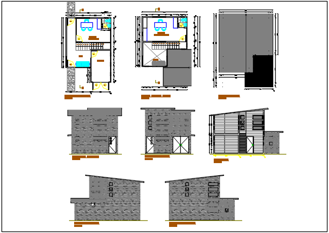 Plan and elevation detail dwg file