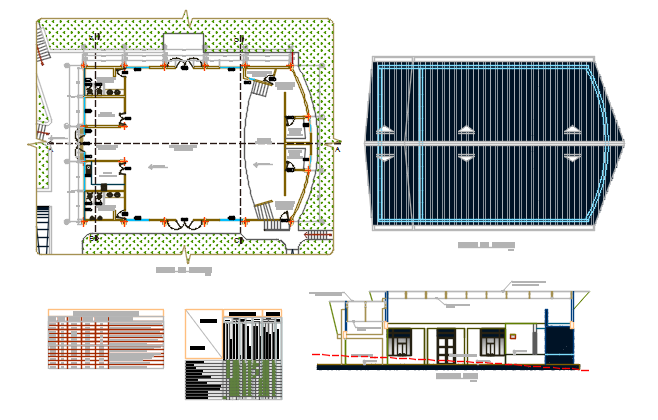 Plan and elevation detail dwg file