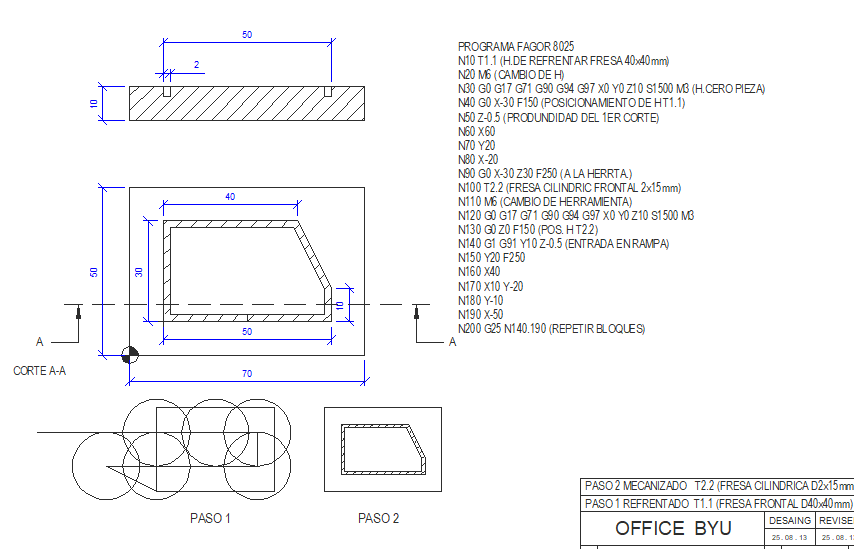 Plan and elevation detail dwg file