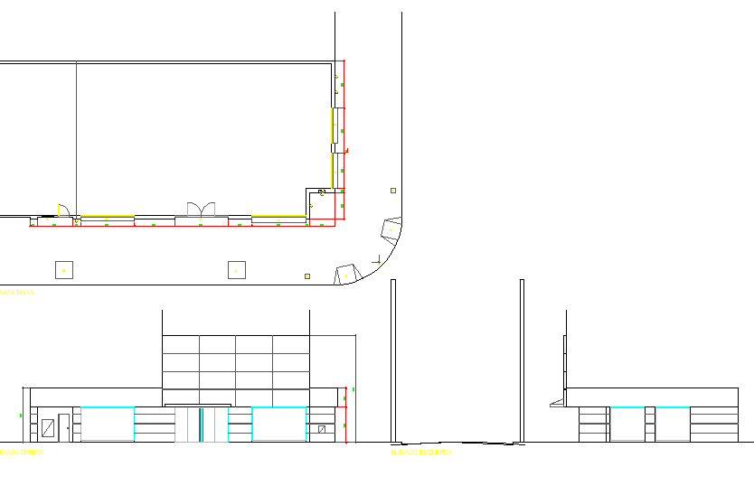 Plan and elevation detail dwg file
