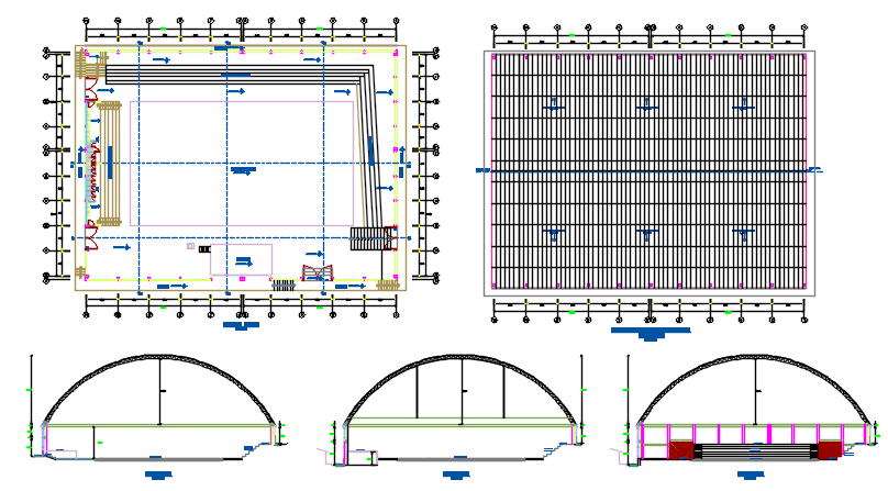 Plan and elevation working detail dwg file