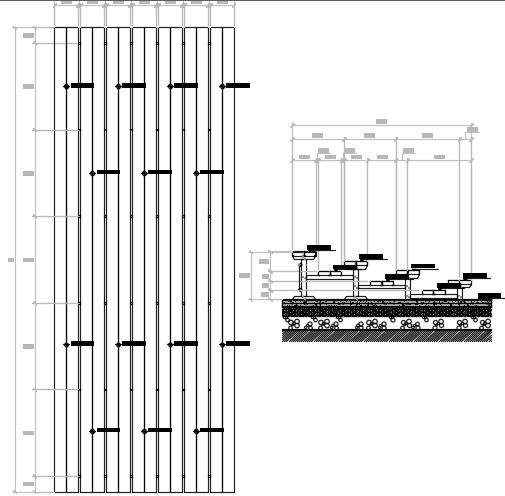 Plan and section center line plan detail dwg file