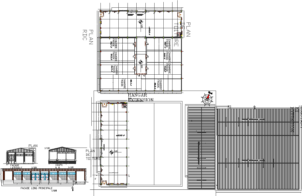Plan and section detail dwg file
