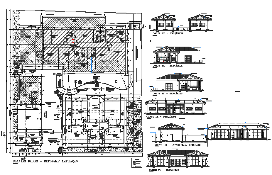 Plan and section detail dwg file