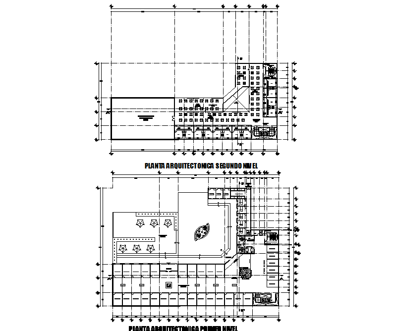 Plan detail with construction layout