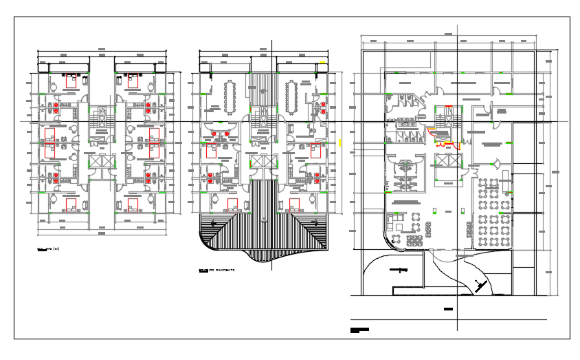 Plan of Hotel dwg file