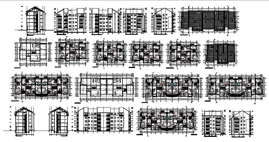 Residential Apartment Plan In DWG File