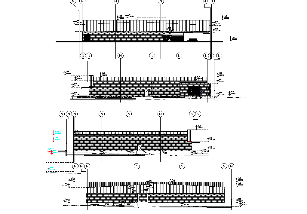Plan of a convenience store in small town plan detail dwg file.