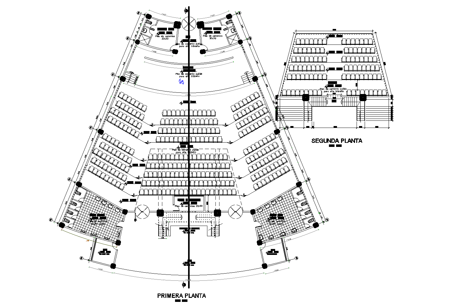 Plan of an ecological resort detail dwg file,