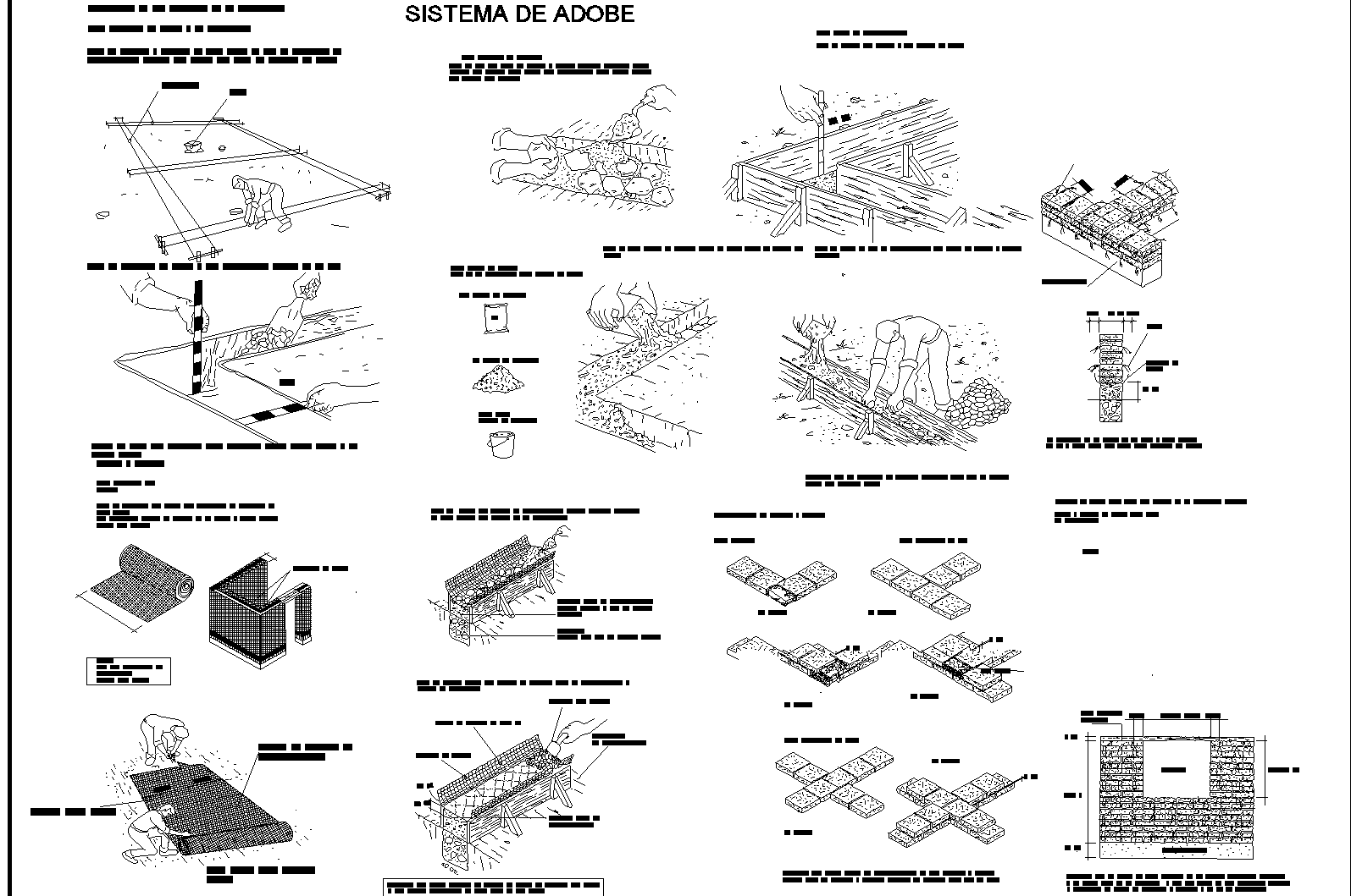 Plan of an ecological resort detail dwg file,
