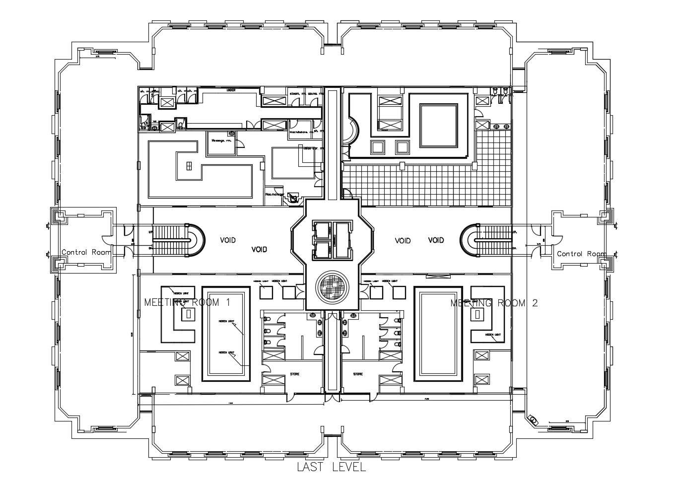 Plan of an office building in dwg file