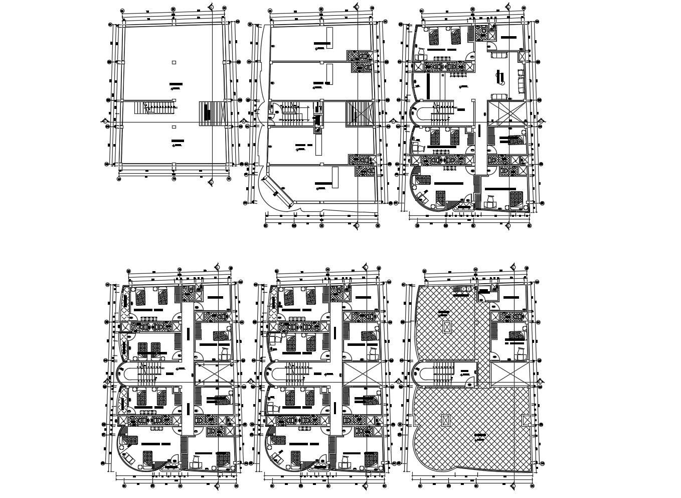 Building design plans in DWG file