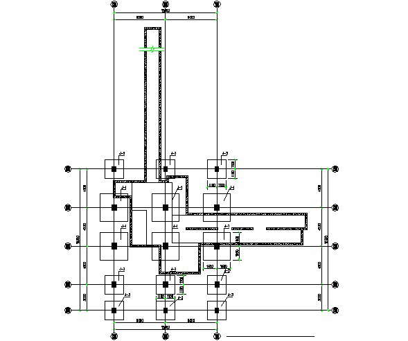 Plan of foundation detail dwg file