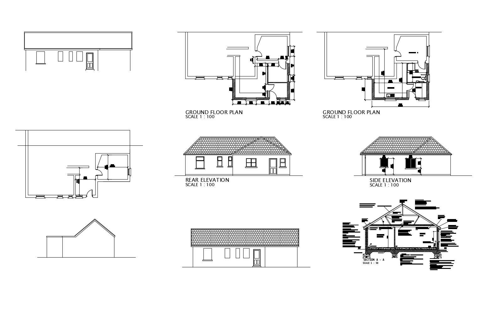 Small House Plan In DWG File