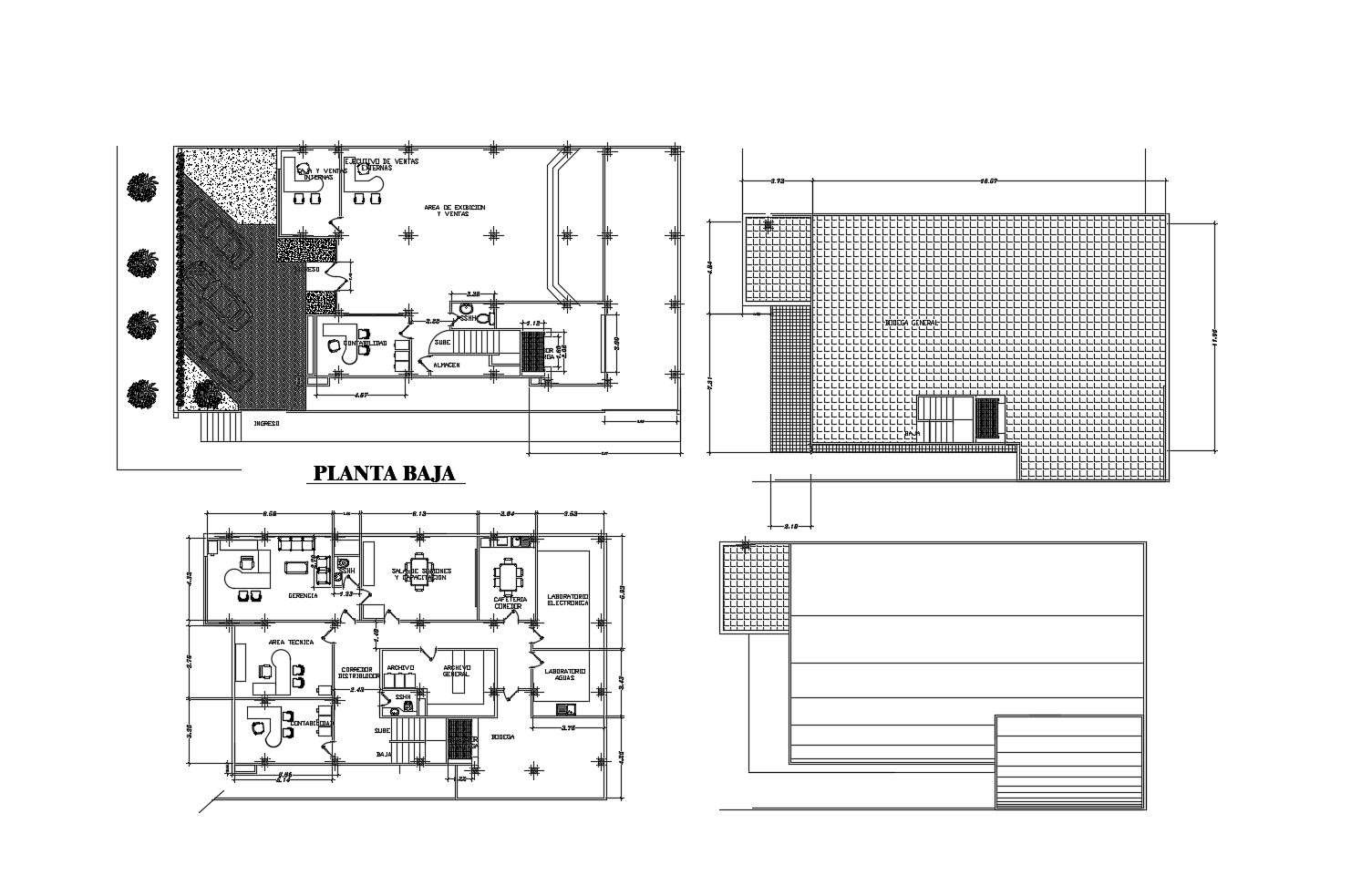 Office plan drawing in DWG file