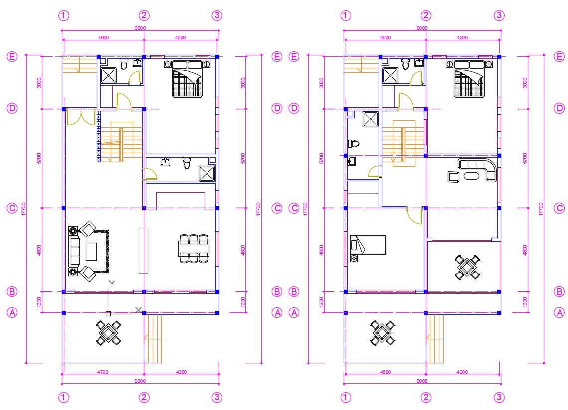 Plan of residential building 