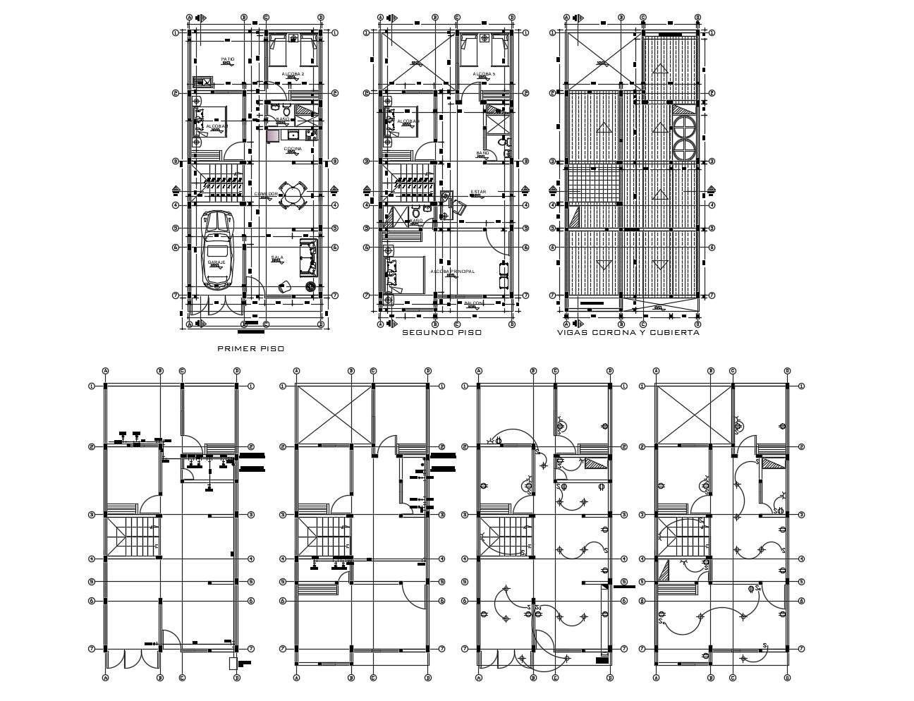 Plan of residential house with detail dimension in AutoCAD