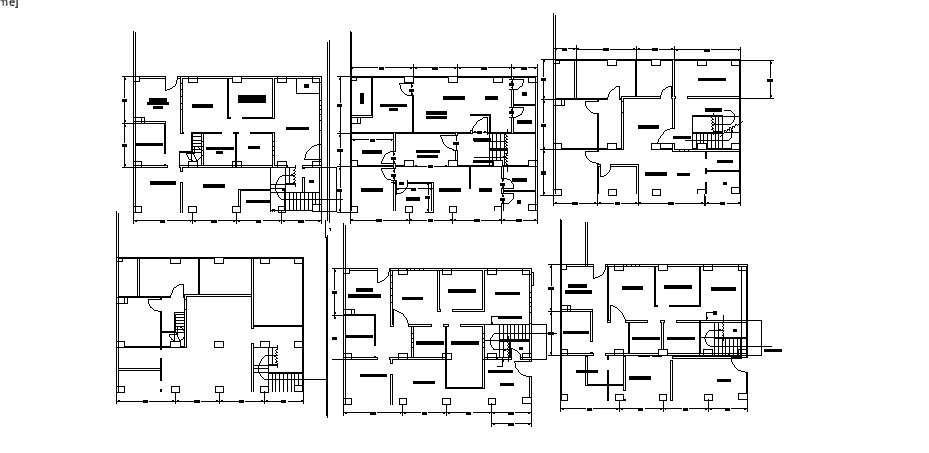 Plan of residential house with detail dimension in dwg file 