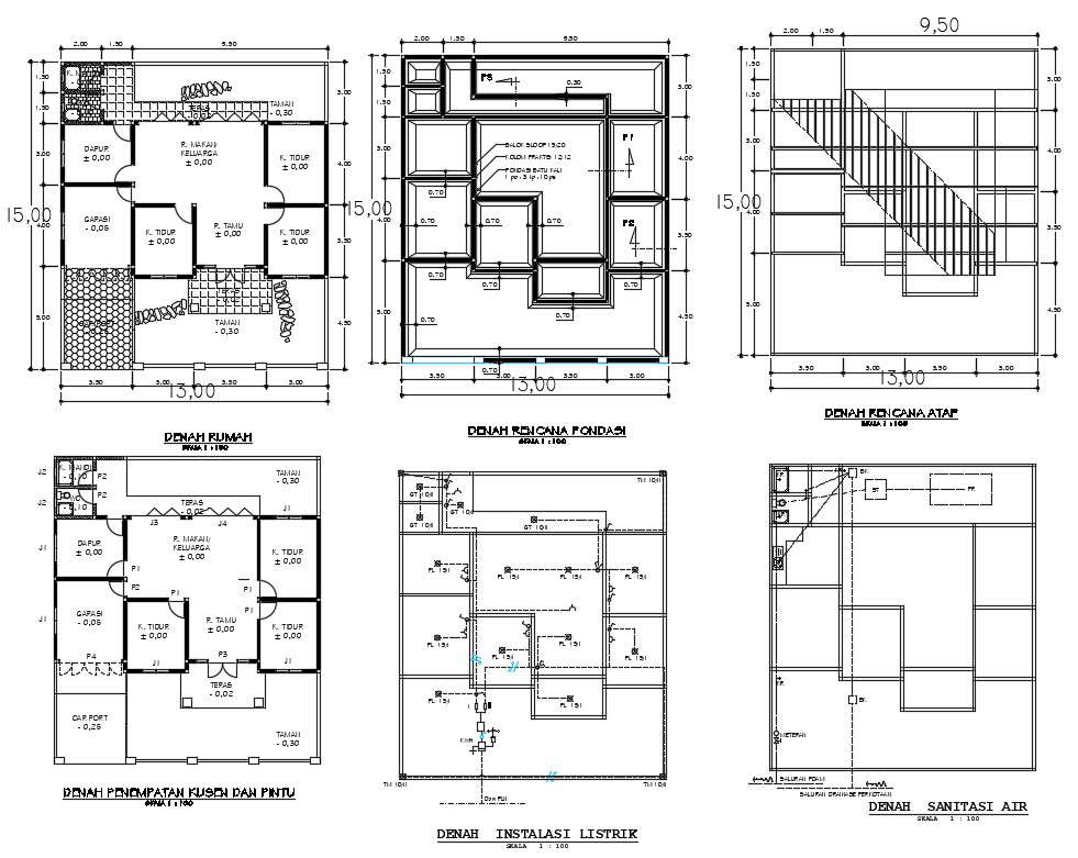 Plan of the house in dwg file