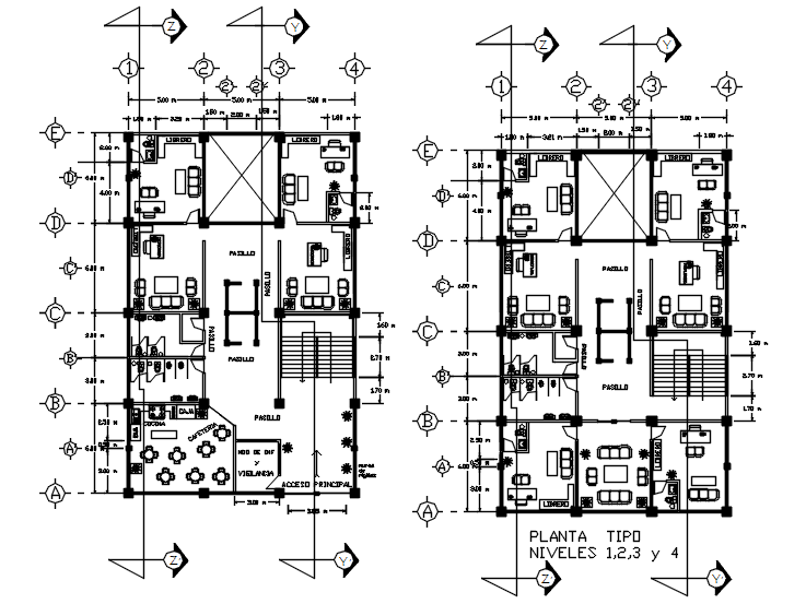 Office Design Layout In AutoCAD File