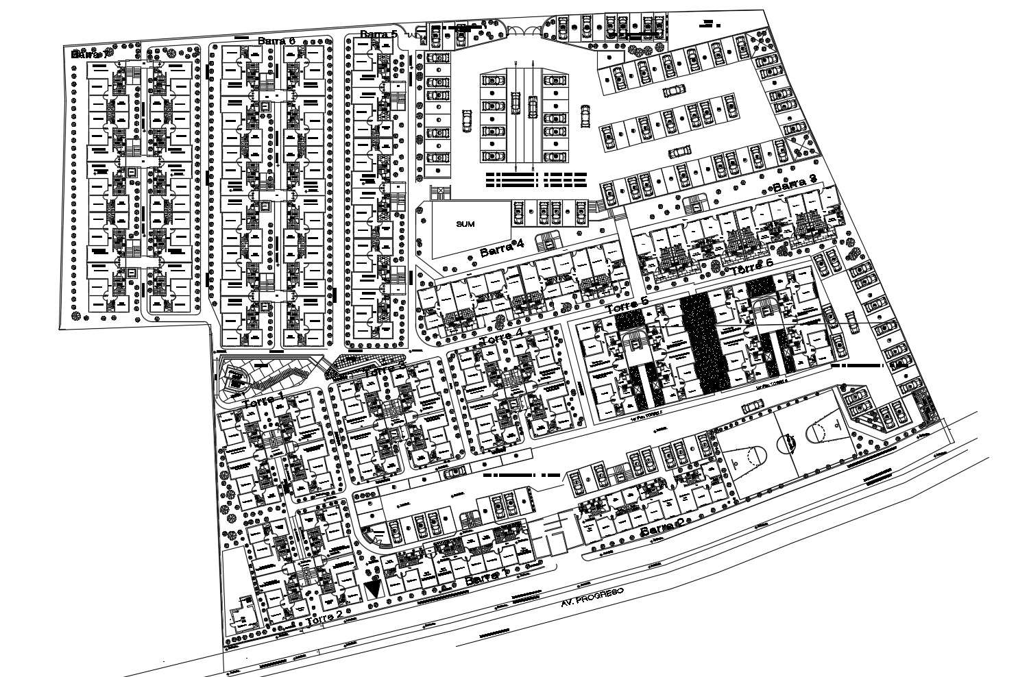 Plan of the residential apartment with detail dimension in dwg file