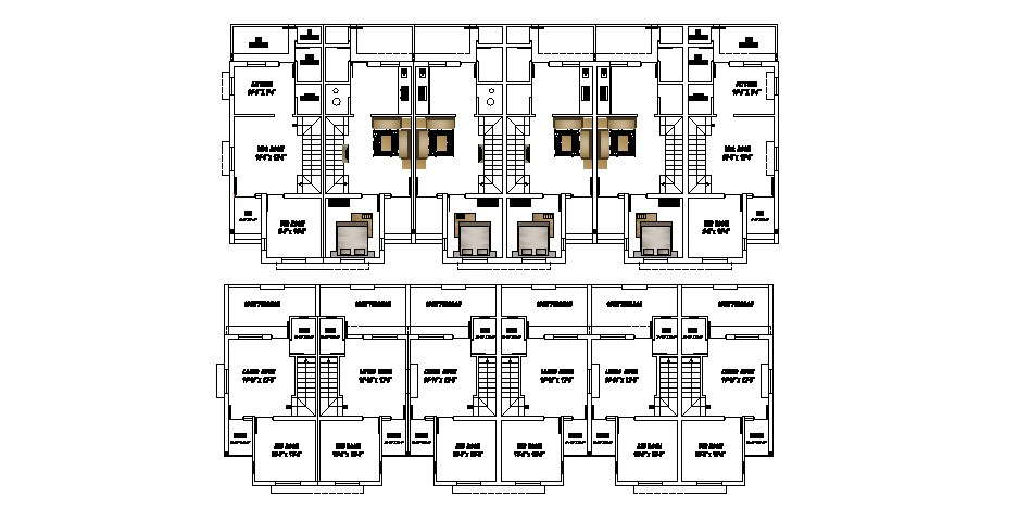 Plan of the residential apartment with detail dimension in dwg file