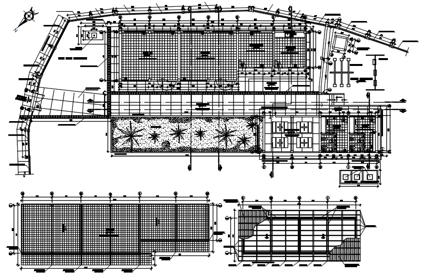 Plan of the school building with detail dimension in dwg file 