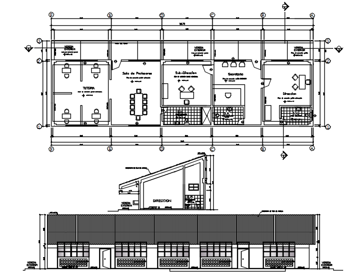 School Building Plan In DWG File