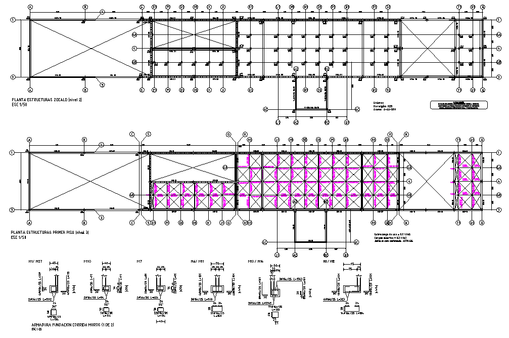 Plan structural reinforcement house layout file