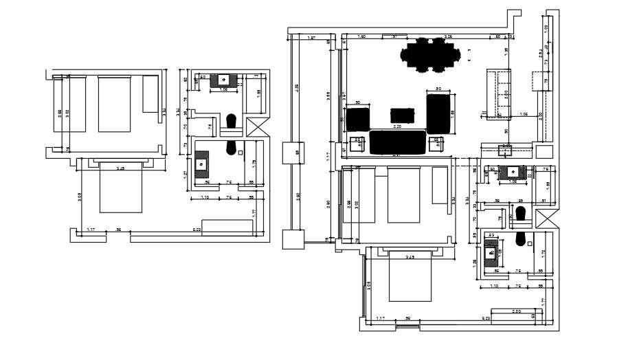 Plan layout of a house.