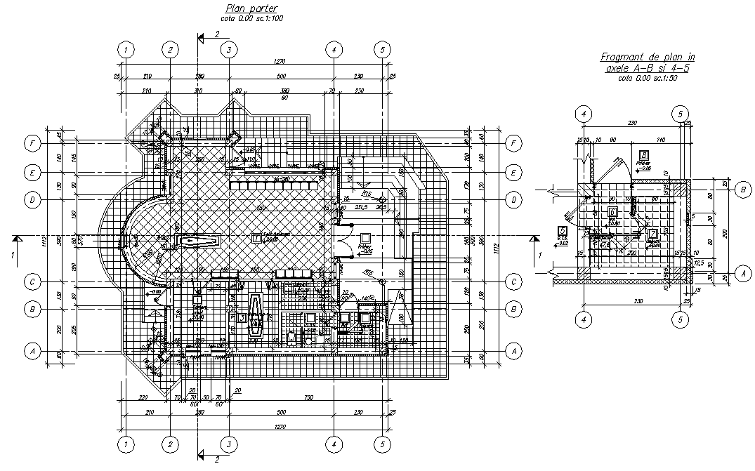 Planning Chapel working plan detail dwg file