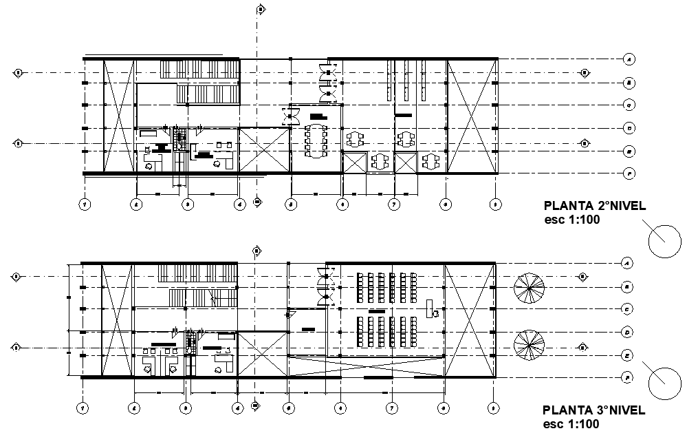 Planning commercial building plan detail dwg file