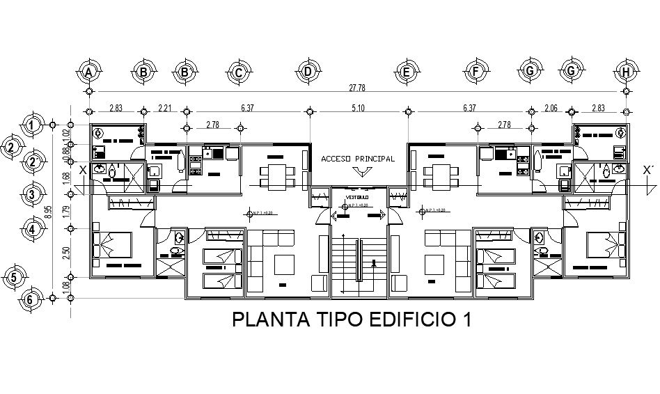 Planning department building plan detail dwg file