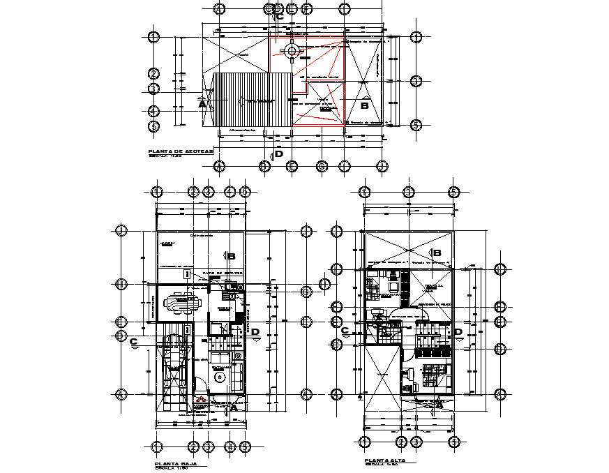 Planning house detail dwg file