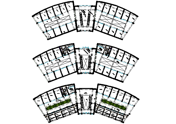 Planning mega Centro commercial plan detail dwg file