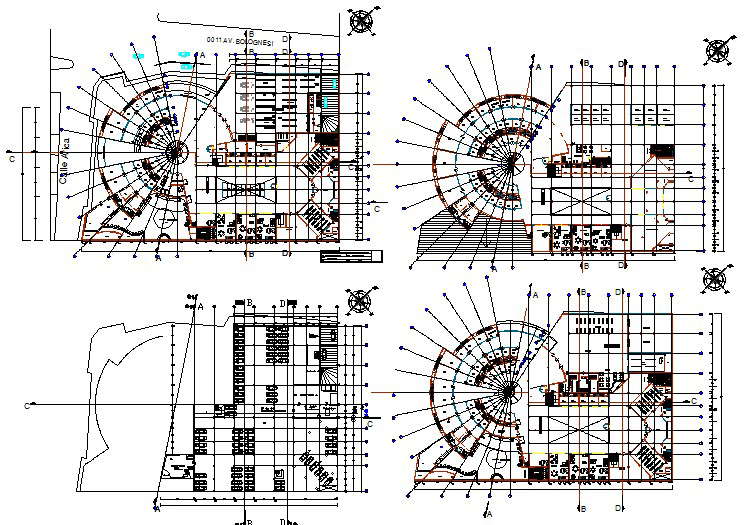 Planning office plan detail dwg file