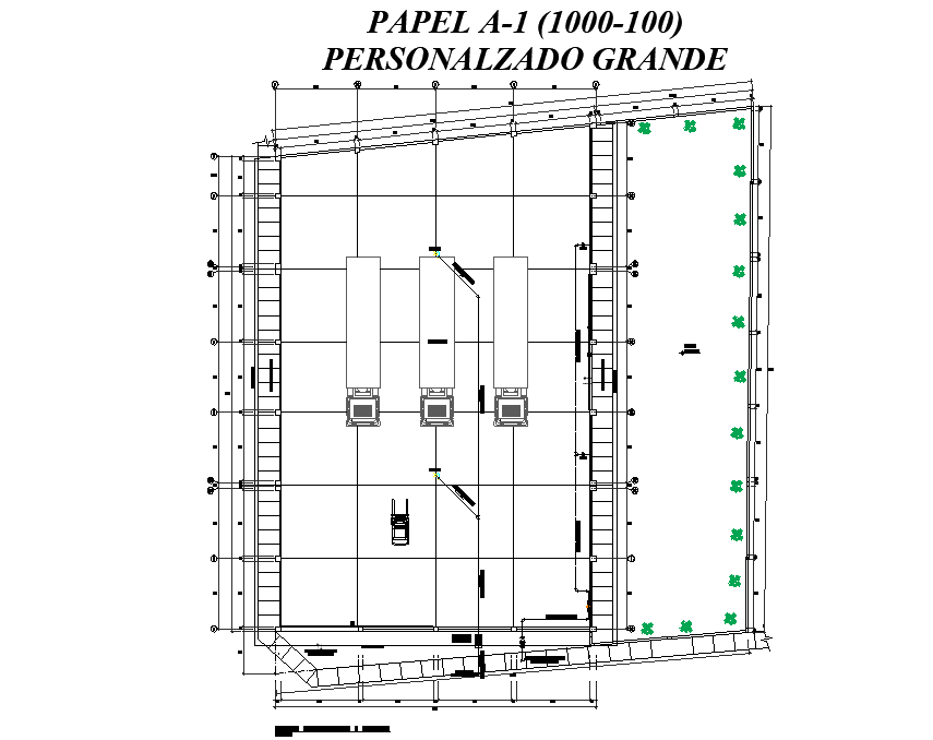 Planning plot layout detail dwg file