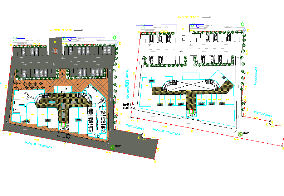 Planning shopping mall dwg file