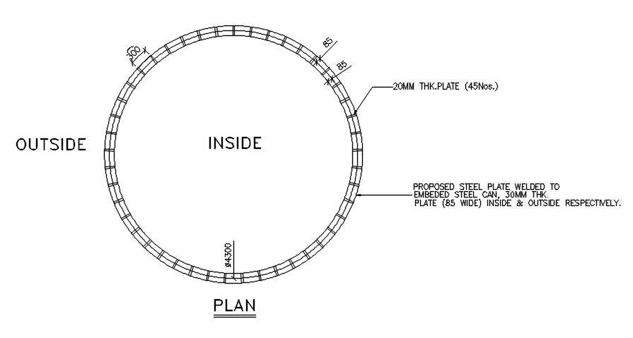  Plan of WTG  foundation details are given in this Autocad 2D DWG drawing file. Download the AutoCAD drawing file. 
