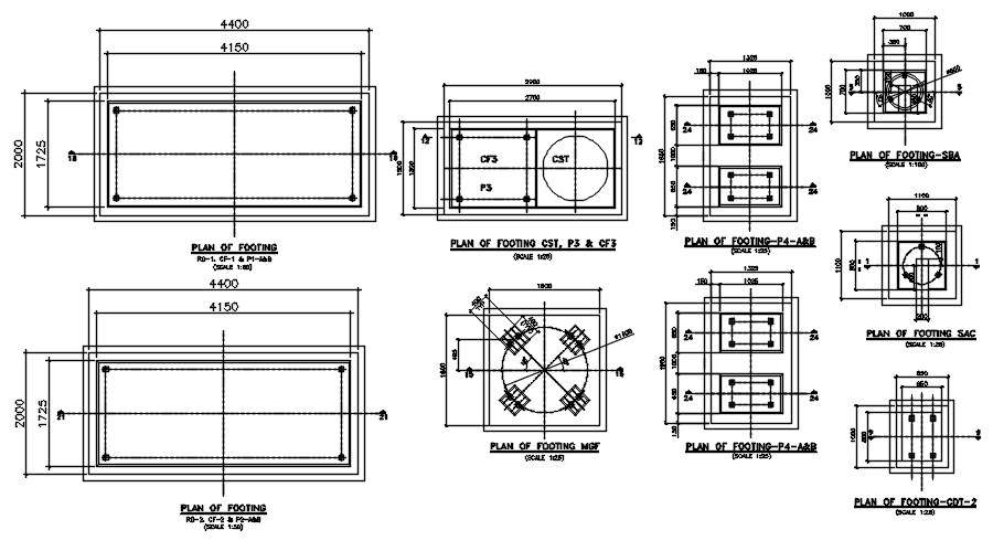   Plan of footing of water treatment plant is given in this Autocad DWG drawing file. Download the Autocad DWG drawing file.  